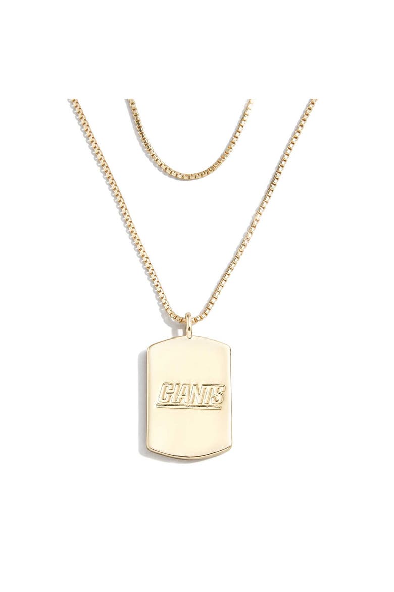 x Baublebar New York Giants Gold Dog Tag Necklace, Main, color, Gold