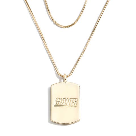 x Baublebar New York Giants Gold Dog Tag Necklace