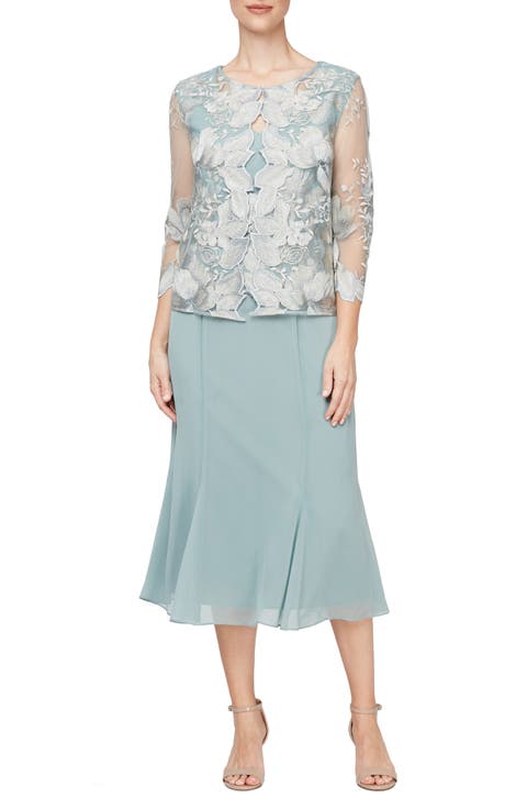 Mock Jacket Midi Dress (Regular & Petite)