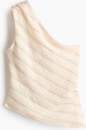 H&M One-shoulder Textured Cotton Top