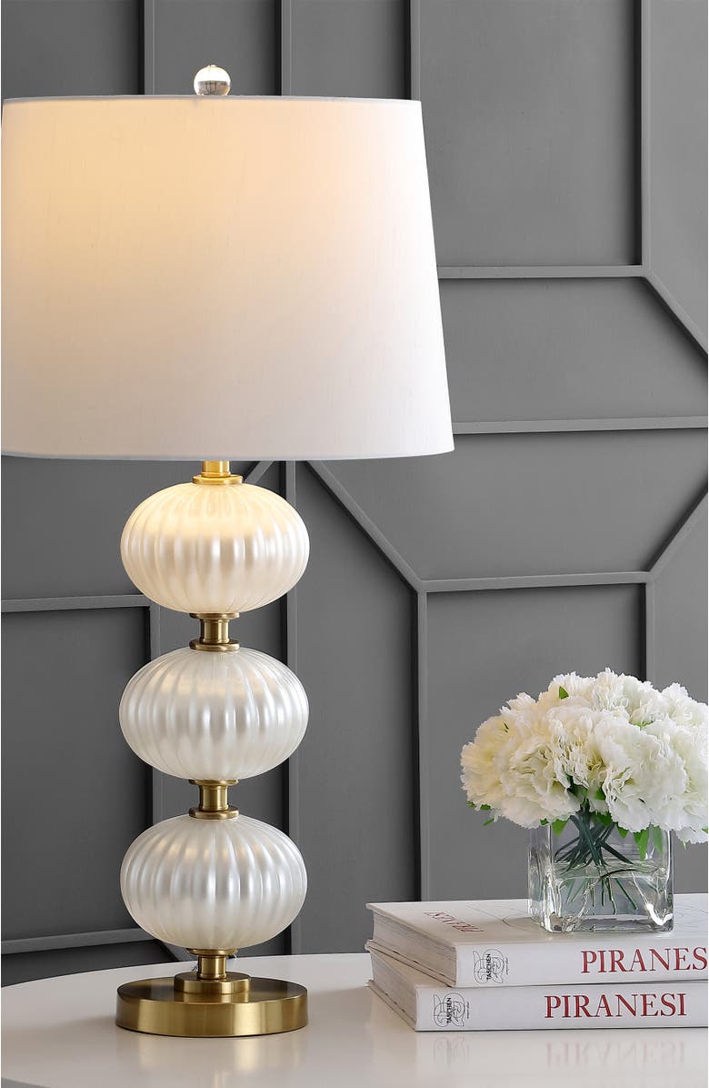 JONATHAN Y Carter 29.7" Glass LED Table Lamp, Alternate, color, 