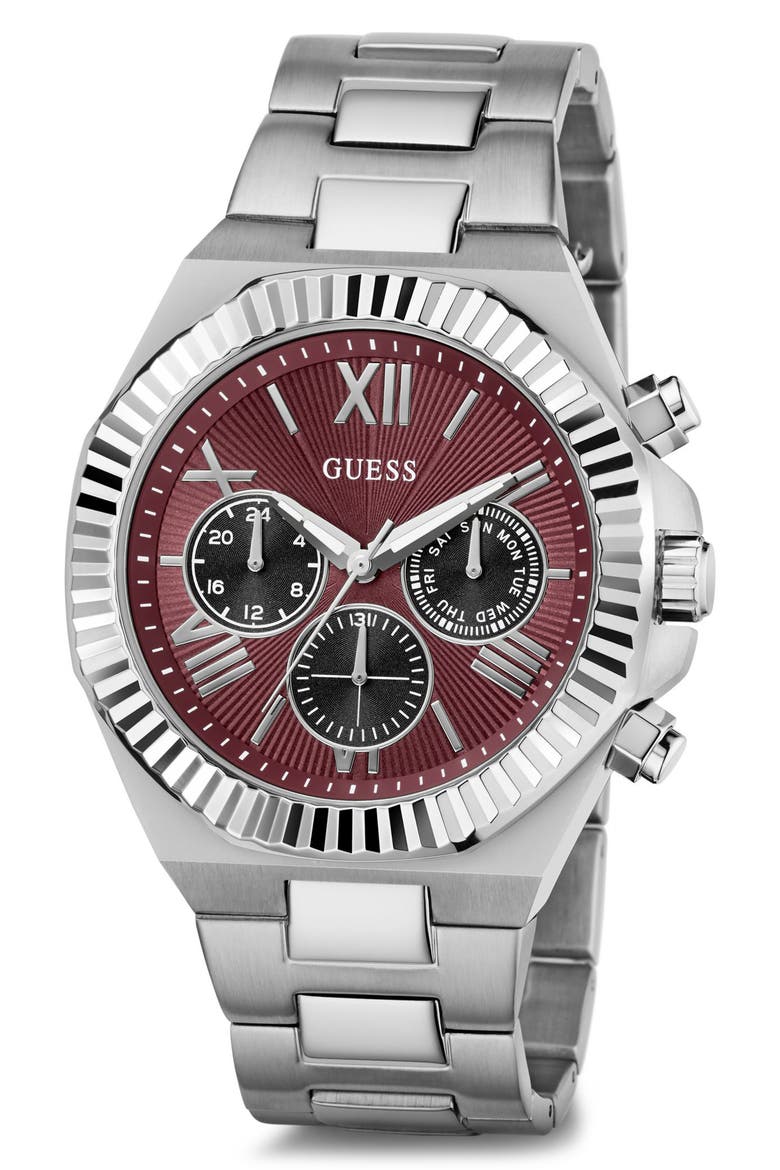 Equity Multifunction Bracelet Watch, 44mm, Alternate, color, RED