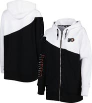 DKNY SPORT Women's DKNY Sport Black/White Philadelphia Flyers Gina Full-Zip Hoodie