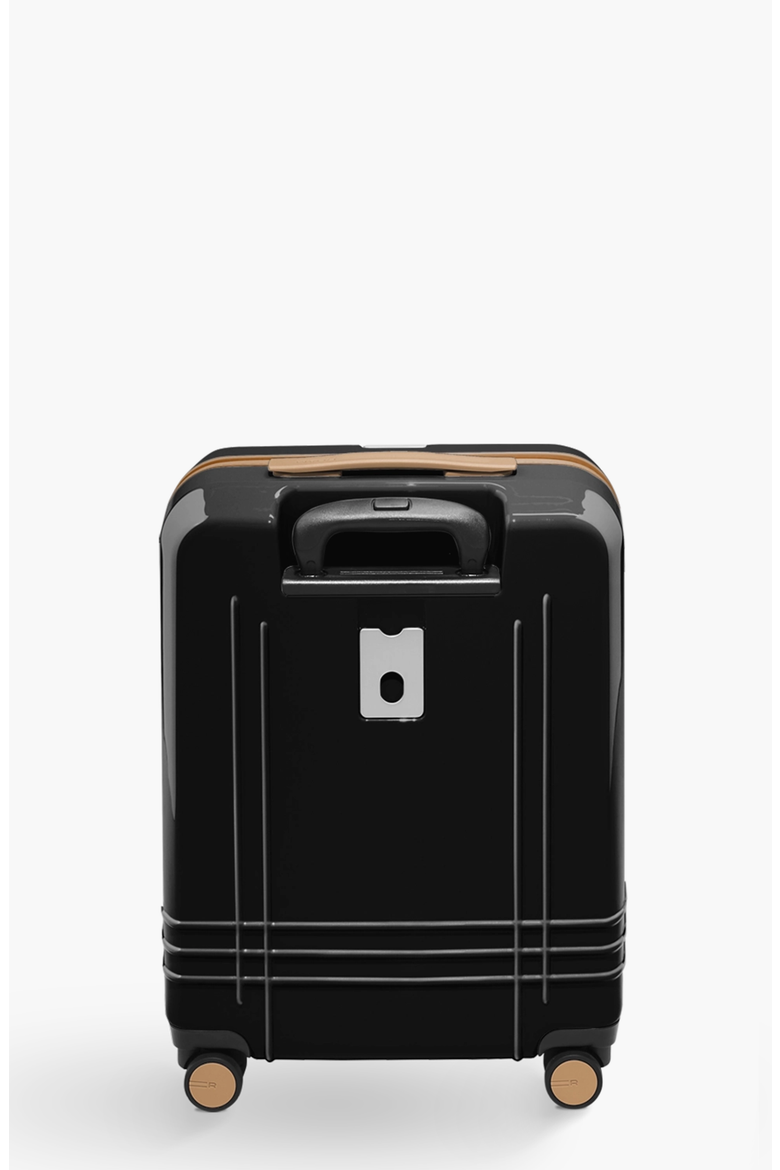 Large Carry-On Luggage, Alternate, color, Black Gloss / Tan Trim