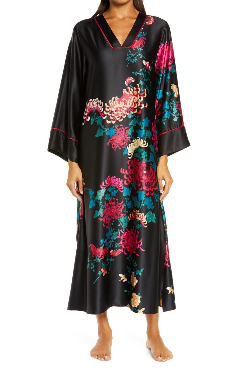 Natori Chrysanthemum Satin Nightgown, Main, color,