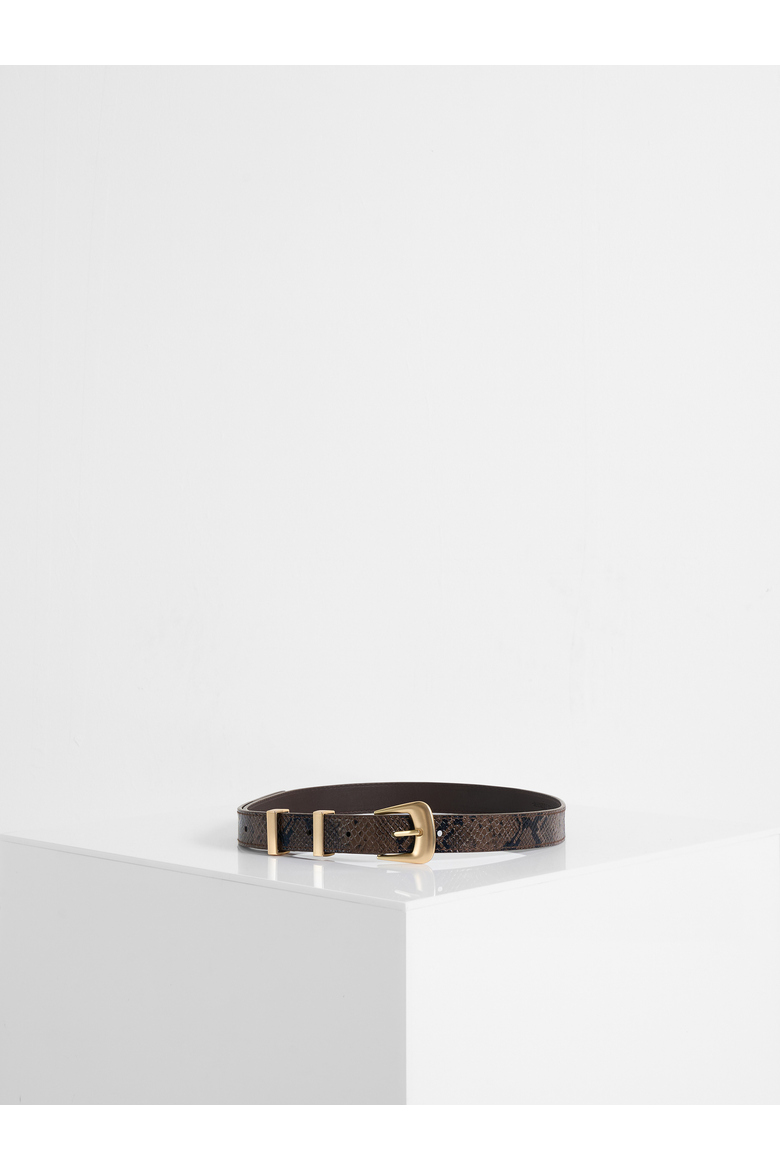 Lilian Python Belt, Alternate, color, Brown/Gold