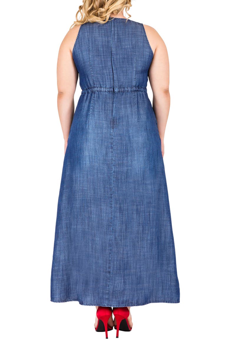 Amber Maxi Chambray Dress, Alternate, color, INDIGO
