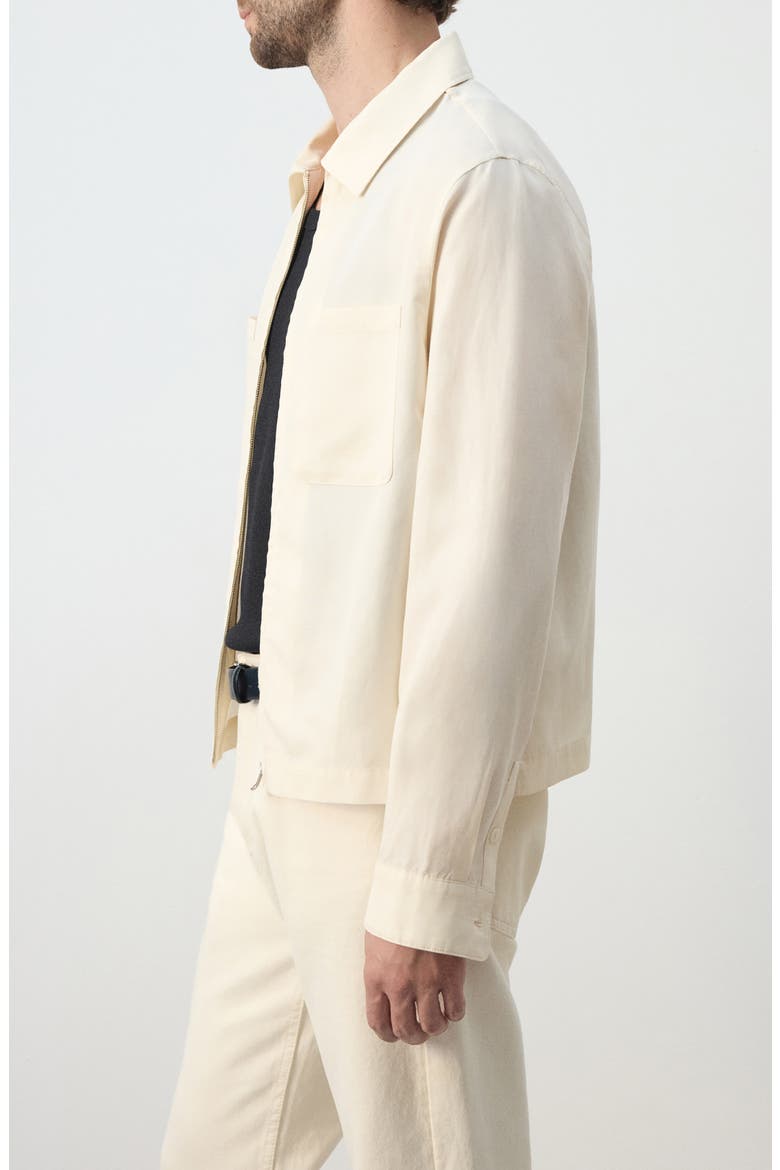 Slim Fit Shirt Jacket, Alternate, color, OFF WHITE