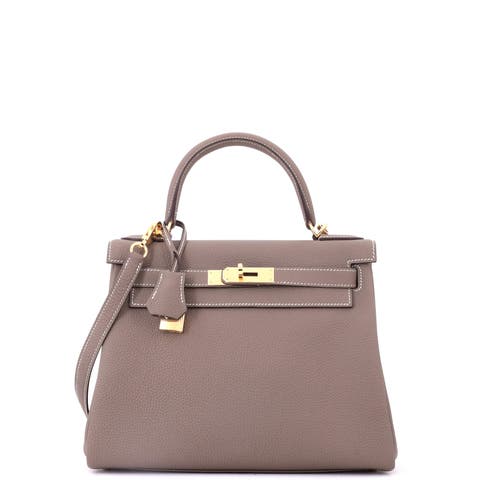 Kelly Handbag Grey Togo with Gold Hardware 28