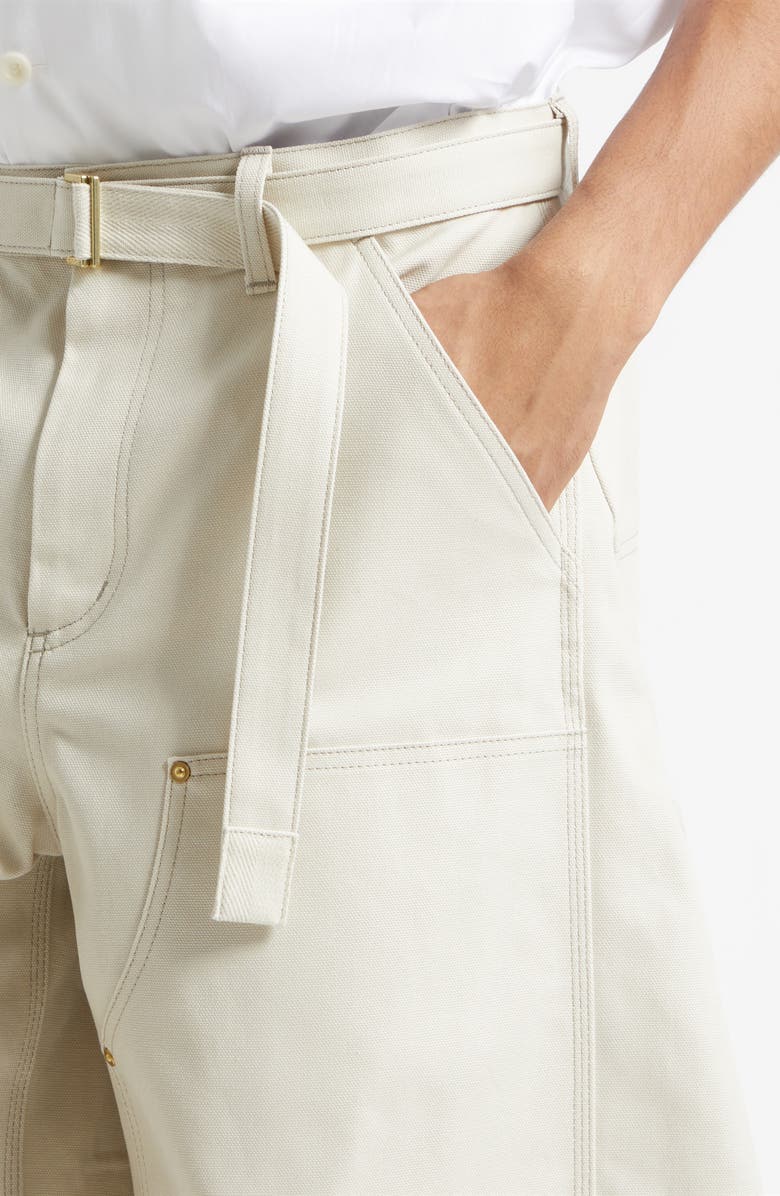 Sacai Carhartt WIP Duck Canvas Carpenter Pants, Alternate, color, Ivory