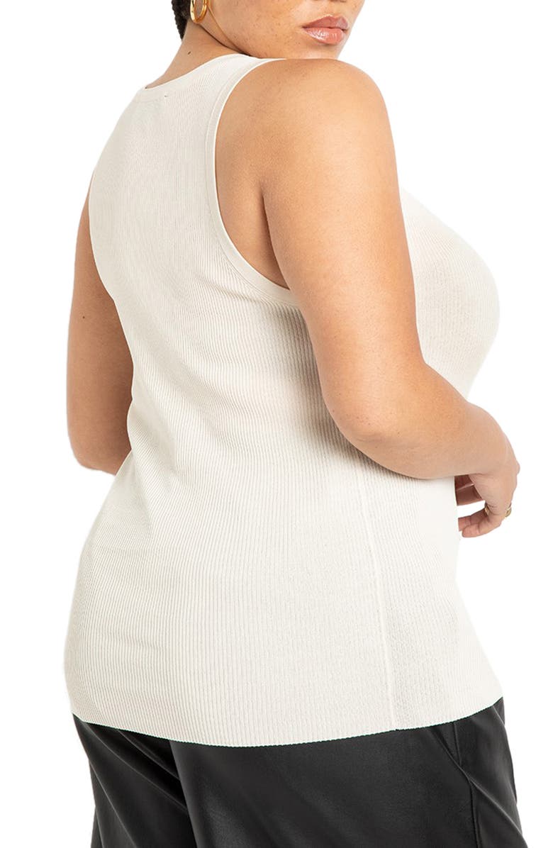 ELOQUII Scoop Neck Rib Tank, Alternate, color, 