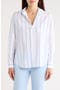 selected Wide White Blue Stripe