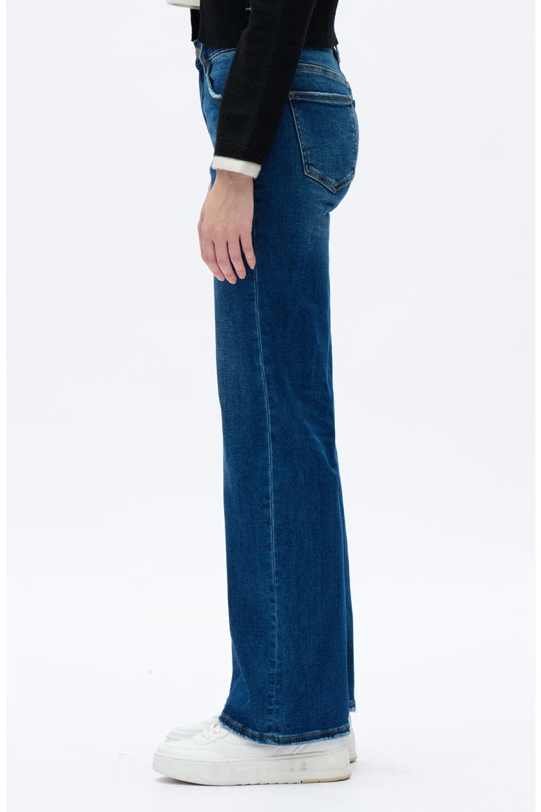 Mid Rise Wide Leg Jeans, Alternate, color, DARK BLUE