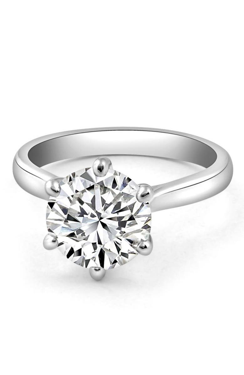 Bliss Diamond VS 2 1/2CT Lab Grown Diamond 6-Prong Solitaire Engagement Ring 14k Gold, Alternate, color, 14K White Gold
