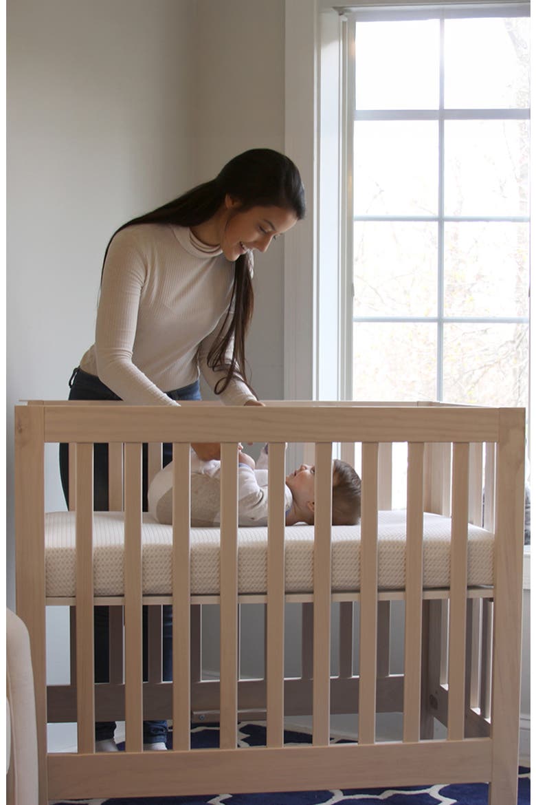 Breathable Lightweight Mini Crib Mattress, Alternate, color, WHITE