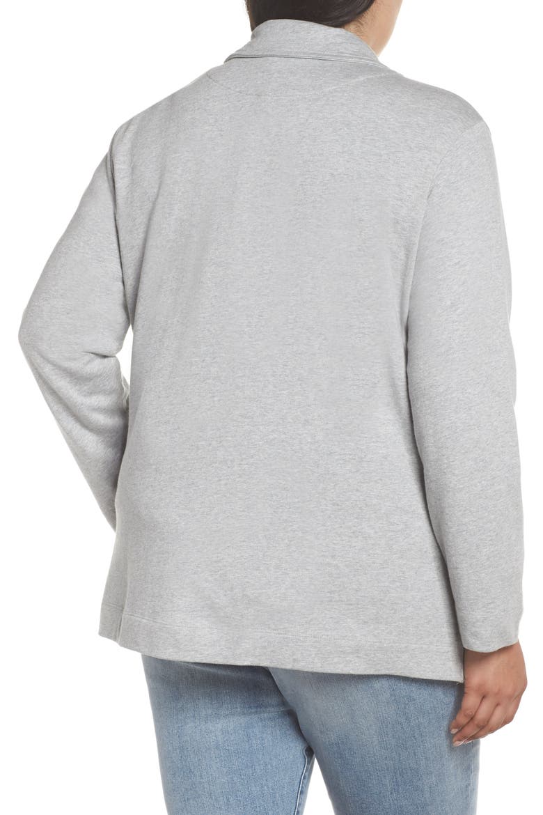 Double Pocket Knit Blazer, Alternate, color, GREY HEATHER