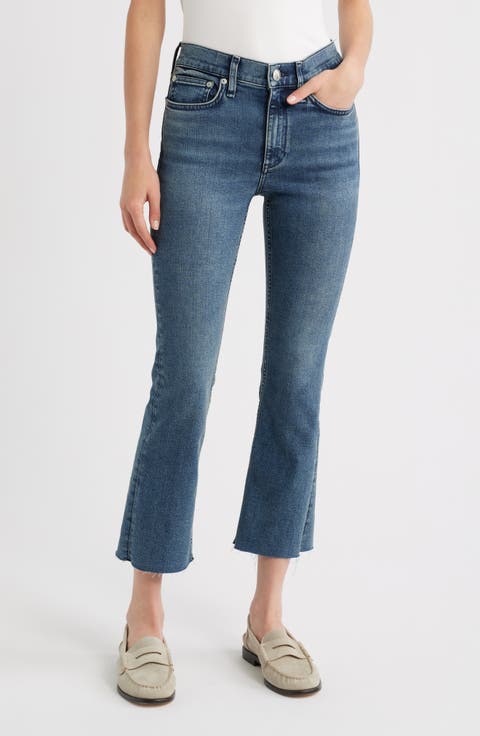 Flexi Peyton Raw Hem Crop Bootcut Jeans (Sadie)