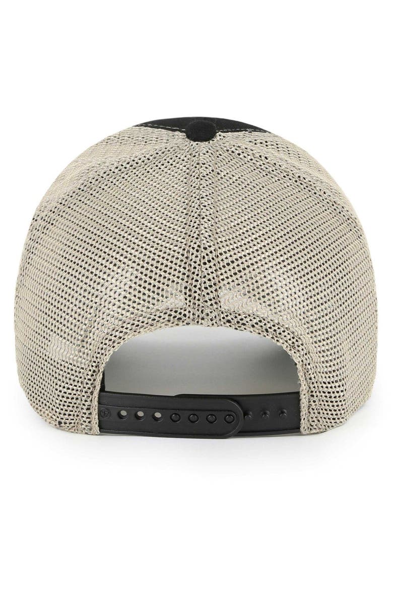 '47 Men's '47 Black/Natural Carolina Panthers Notch Trucker Clean Up Adjustable Hat, Alternate, color,