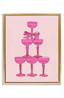 Stupell Industries Stacked Champagne Tower Framed Art Print
