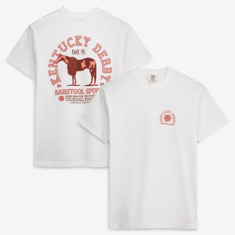 Men's Barstool Golf  White 152nd Kentucky Derby Emblem T-Shirt