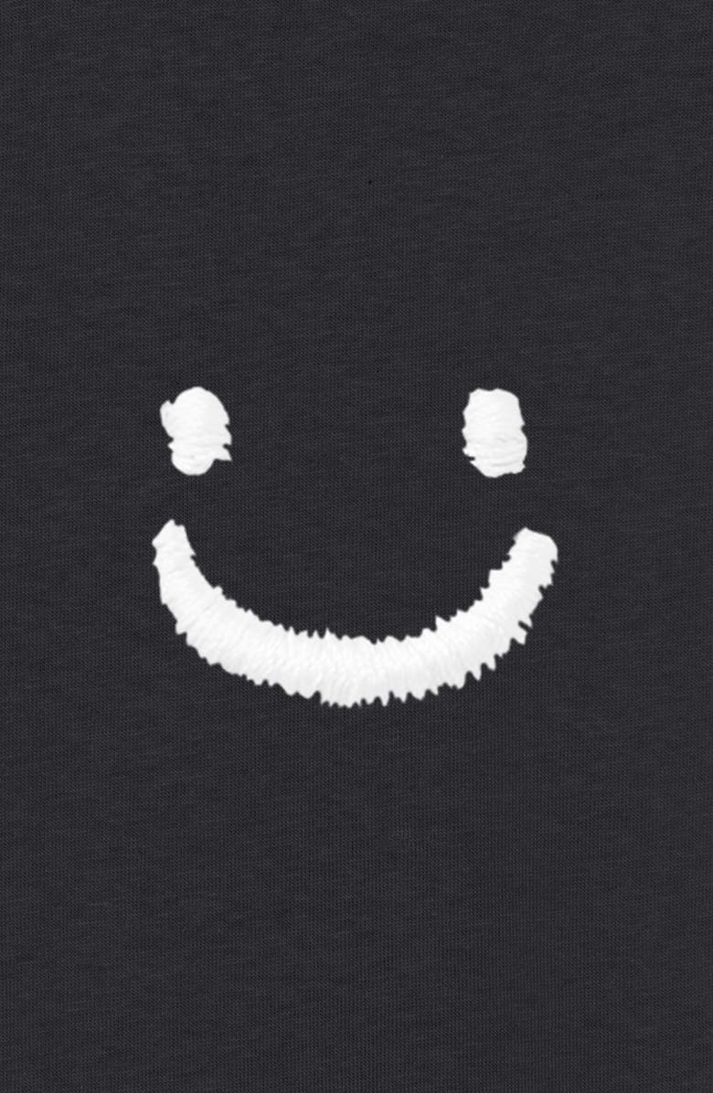 Dalix Mens Lil Smile Midweight Garment Dye Tee, Alternate, color, Black