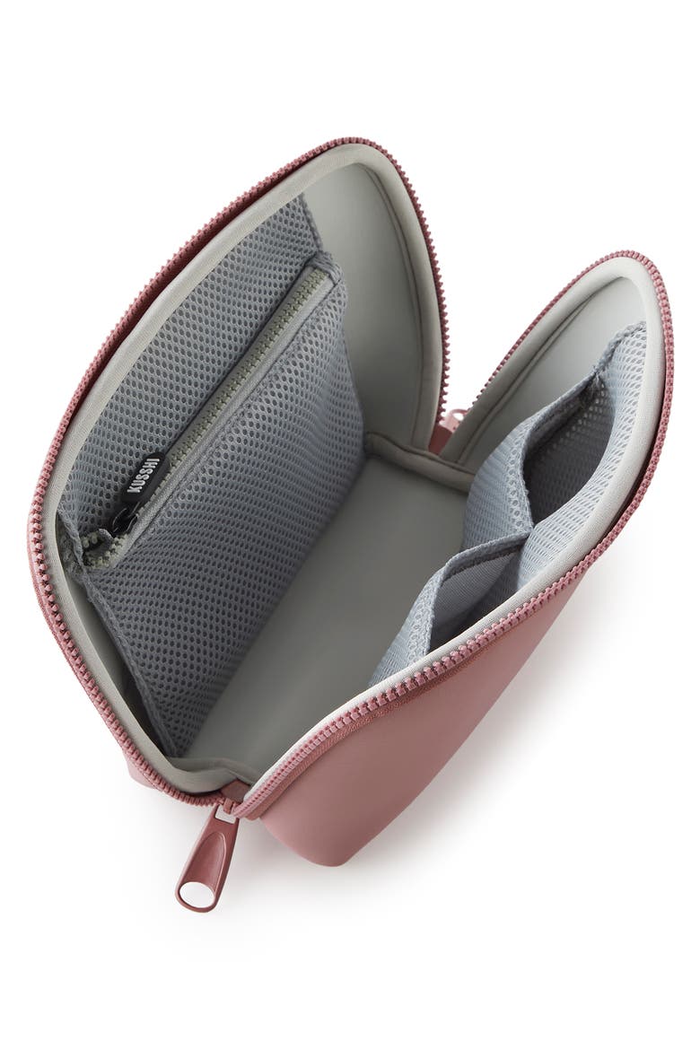 Neoprene Makeup Bag, Alternate, color, MAUVE/STONE