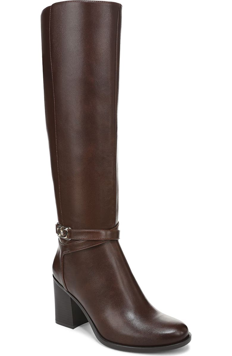Naturalizer Jane Riding Boot, Main, color, Cappuccino Brown Faux Leather