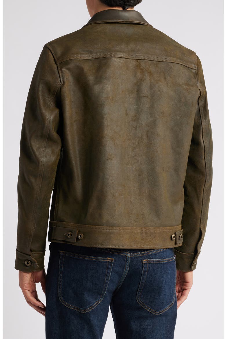Leather Jacket, Alternate, color, OLIVE