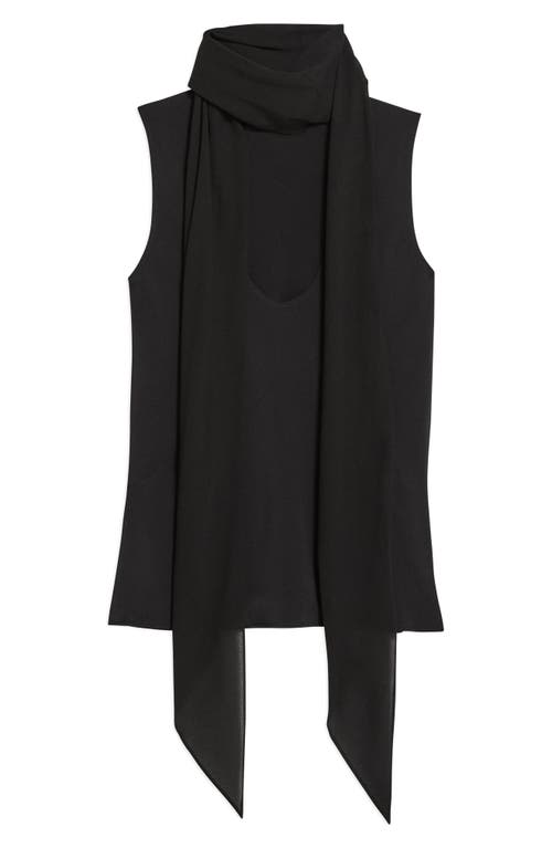 Helmut Lang Sleeveless Silk Top With Scarf