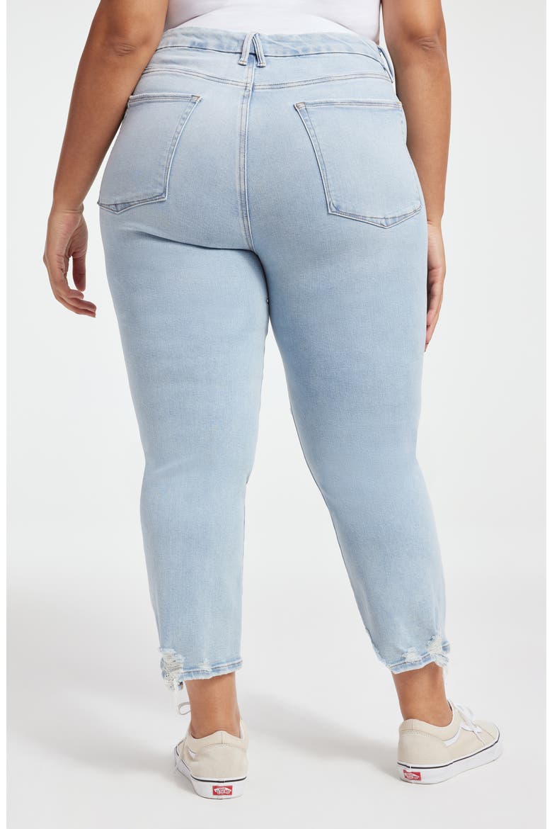 Good Boy Ripped High Waist Boyfriend Jeans, Alternate, color, INDIGO474