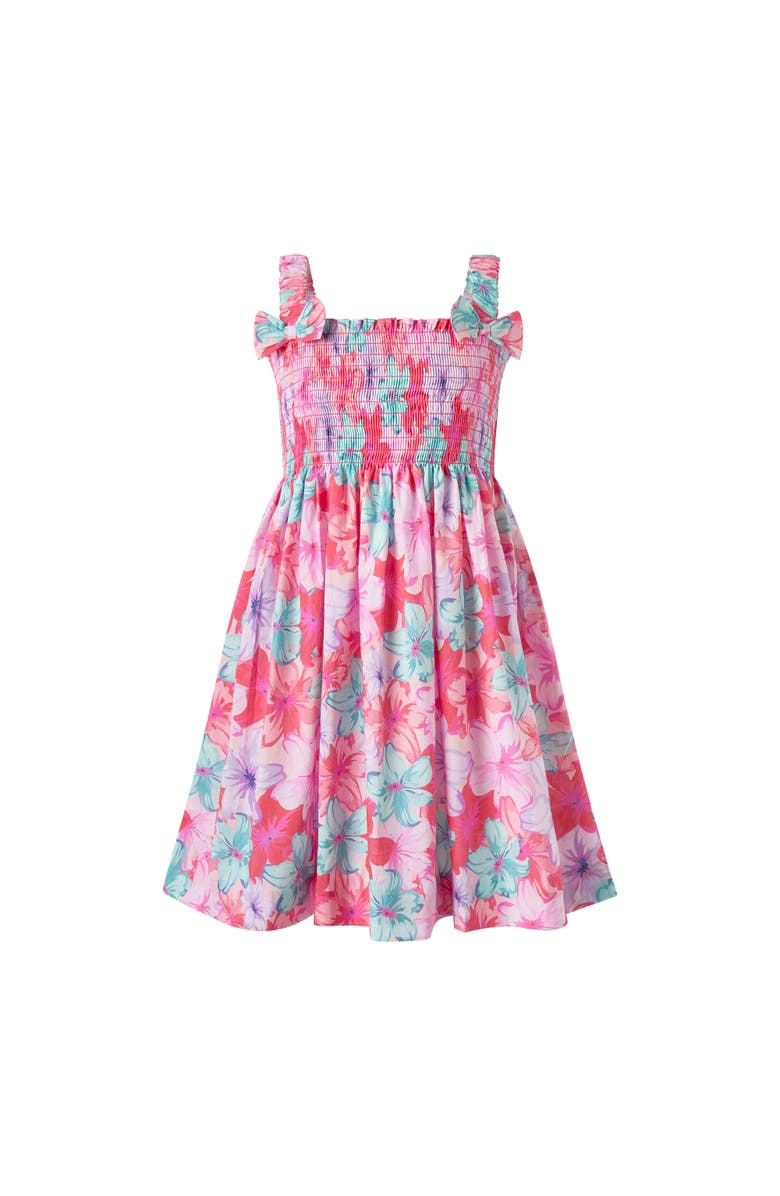 Rachel Riley Tropical Flower Sundress, Main, color, Pink