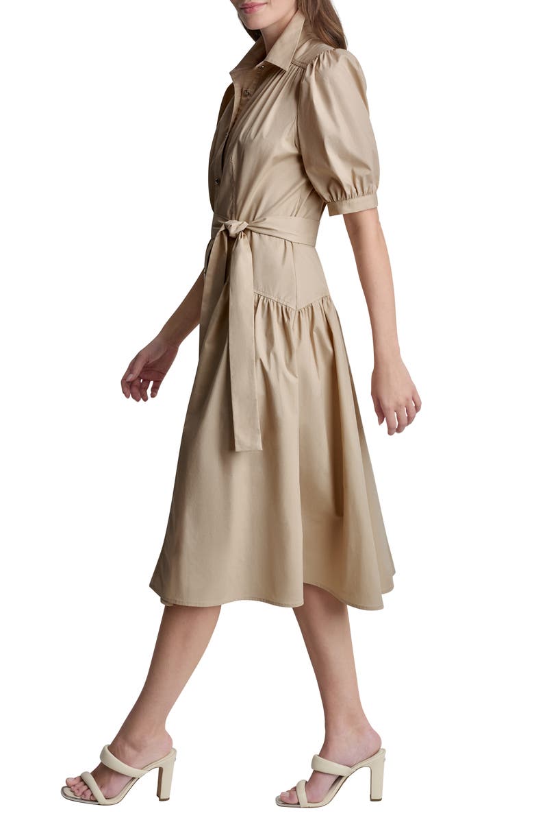 DKNY Drop Waist Midi Dress, Alternate, color, Moonlight