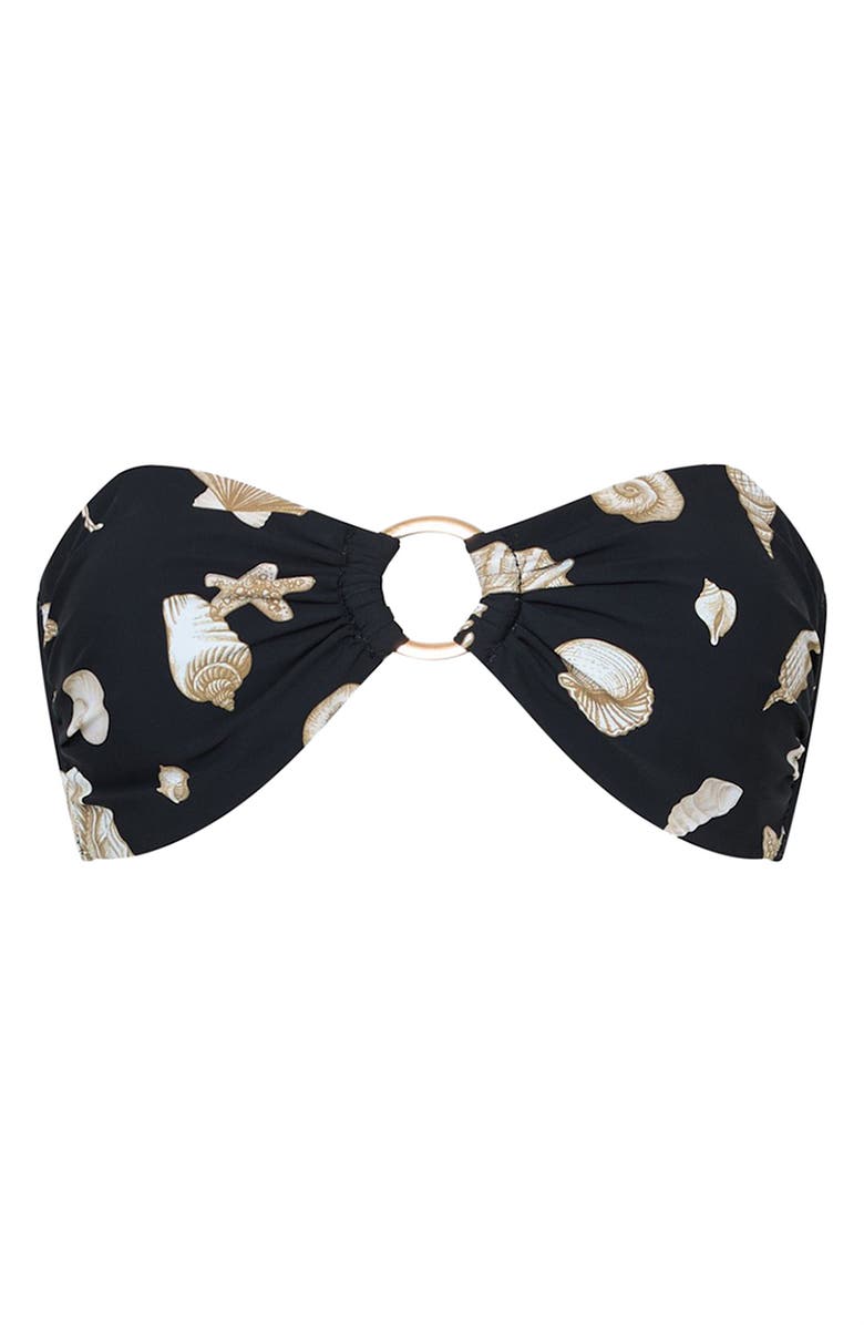 Milly Shell O-Ring Bikini Top, Alternate, color, Black/ White