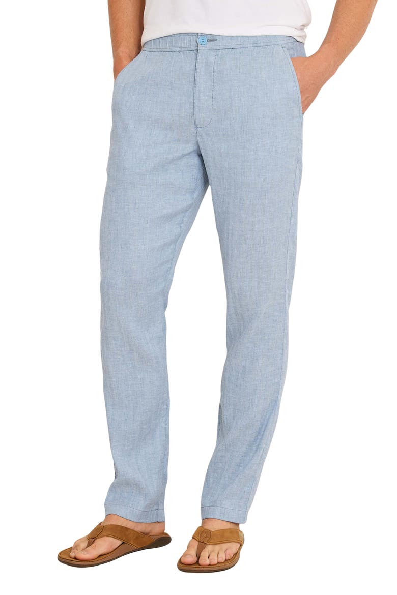 Beach Coast Linen Pants, Main, color, OCEAN CITY