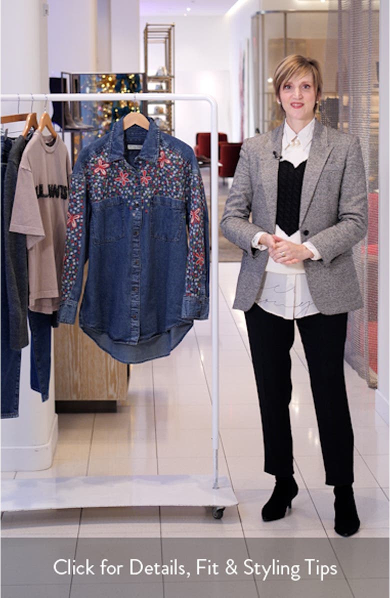 Rainbow Embroidered Denim Shirt, sales video thumbnail