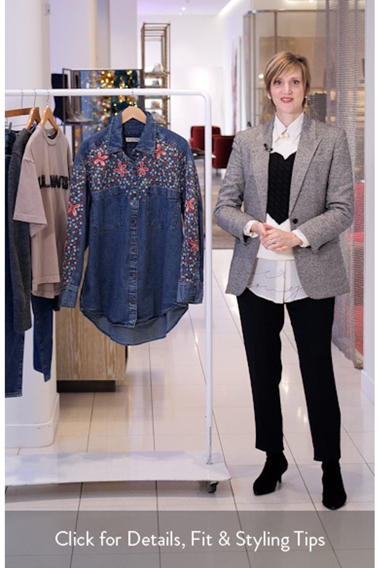 Rainbow Embroidered Denim Shirt video