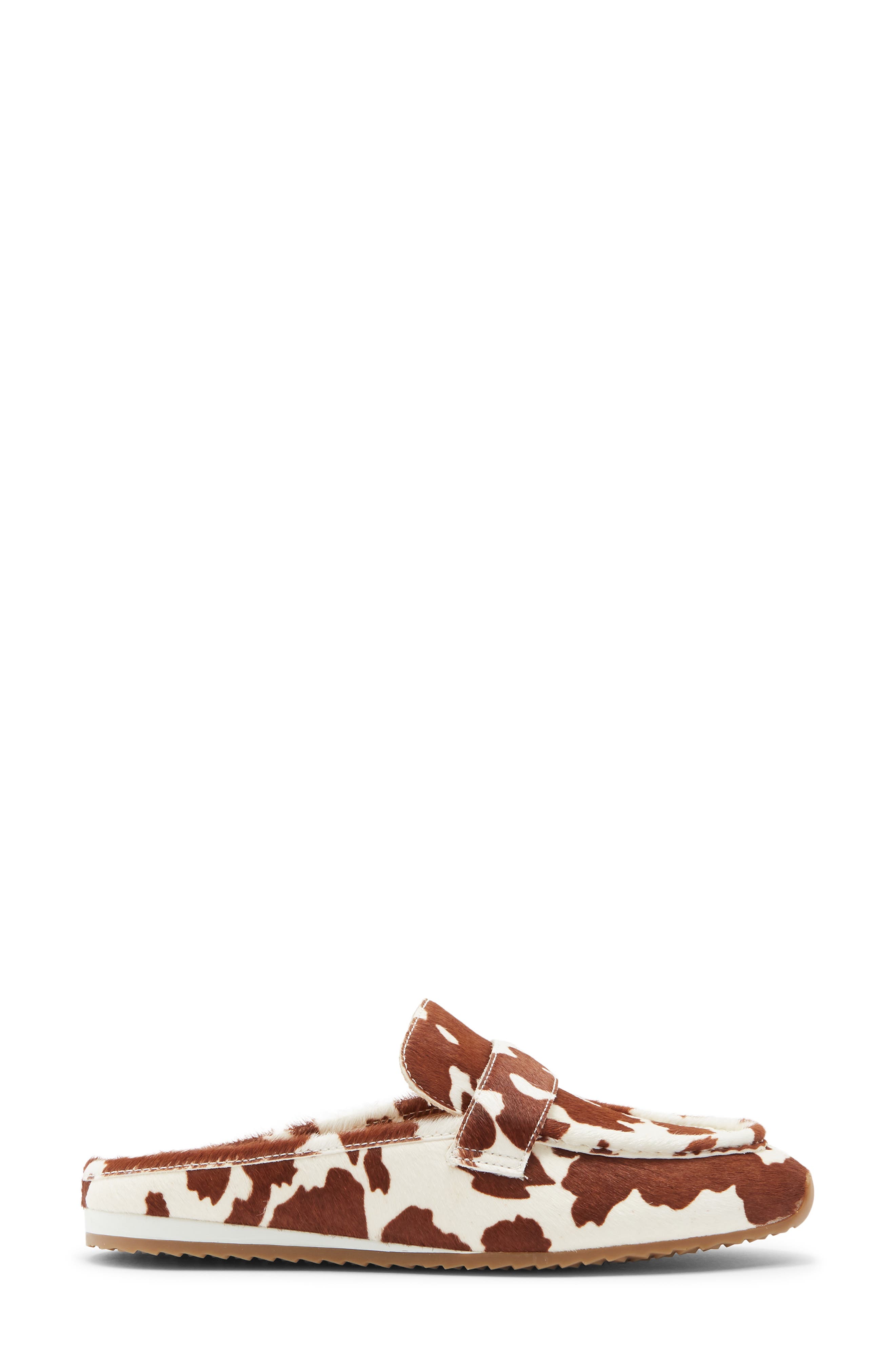 JSlides Paula Genuine Calf Hair Mule, Alternate, color, Brown Cow Print Calf Hair