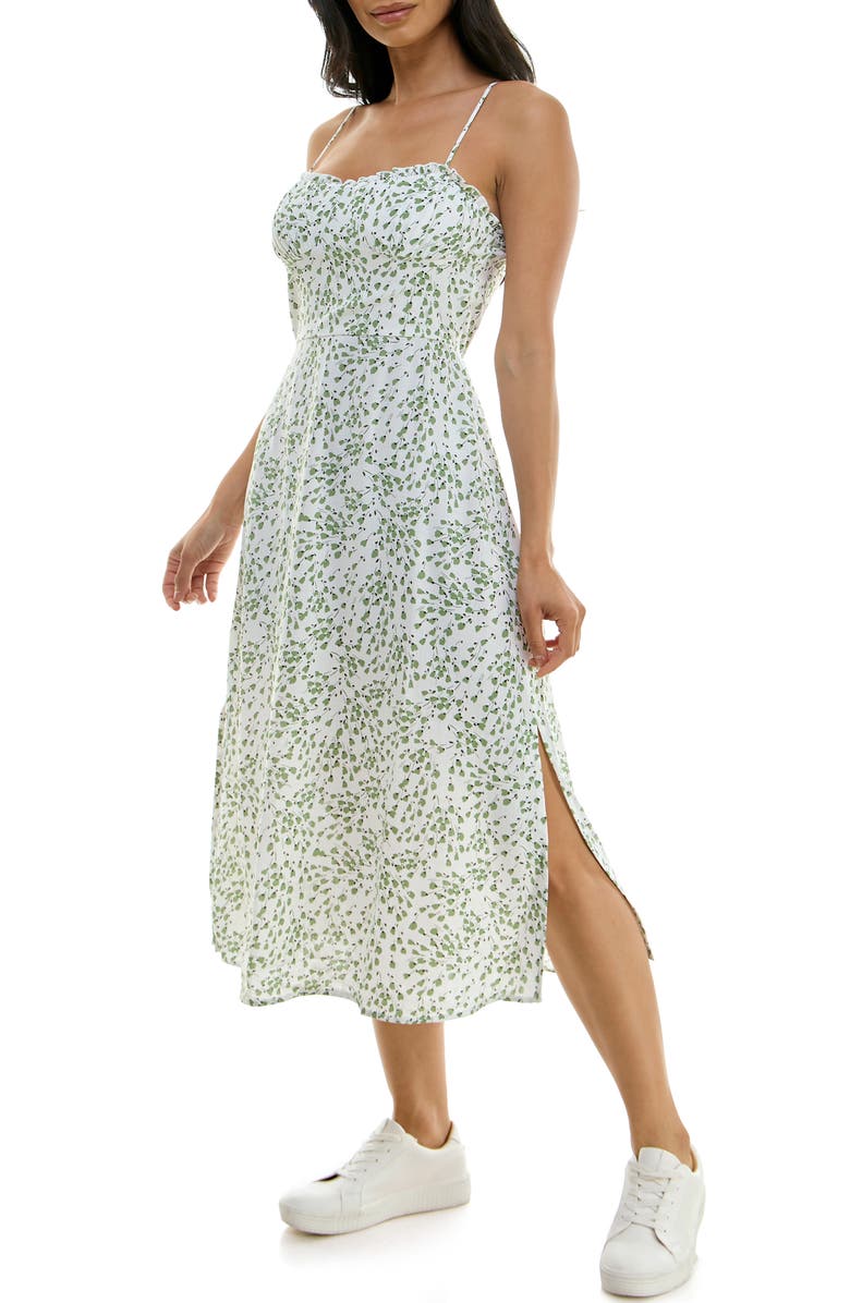 Speechless Floral Ruffle Midi Dress, Alternate, color,