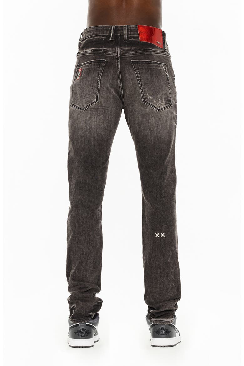 Rocker Ripped Slim Fit Straight Leg Jeans, Alternate, color, DODGE