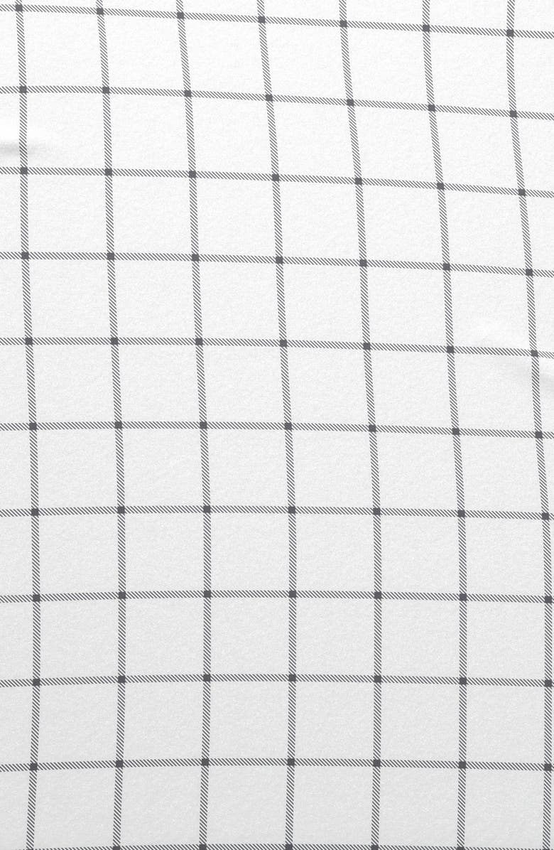 Woven & Weft Turkish Cotton Flannel Plaid Sheet Set, Alternate, color, Windowpane - White / Grey