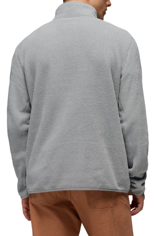 Prana Tuff Fluff Fleece Half Zip Pullover In Gray
