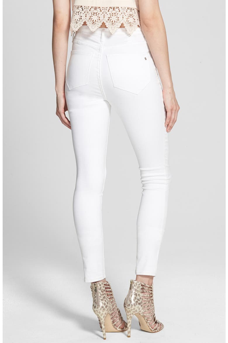 'Empower' High Rise Denim Leggings, Alternate, color, WHITE