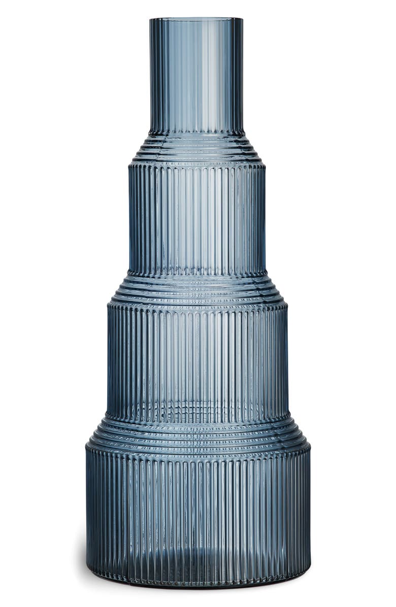 Kosta Boda X-Large Pavilion Crystal Vase, Main, color, Blue