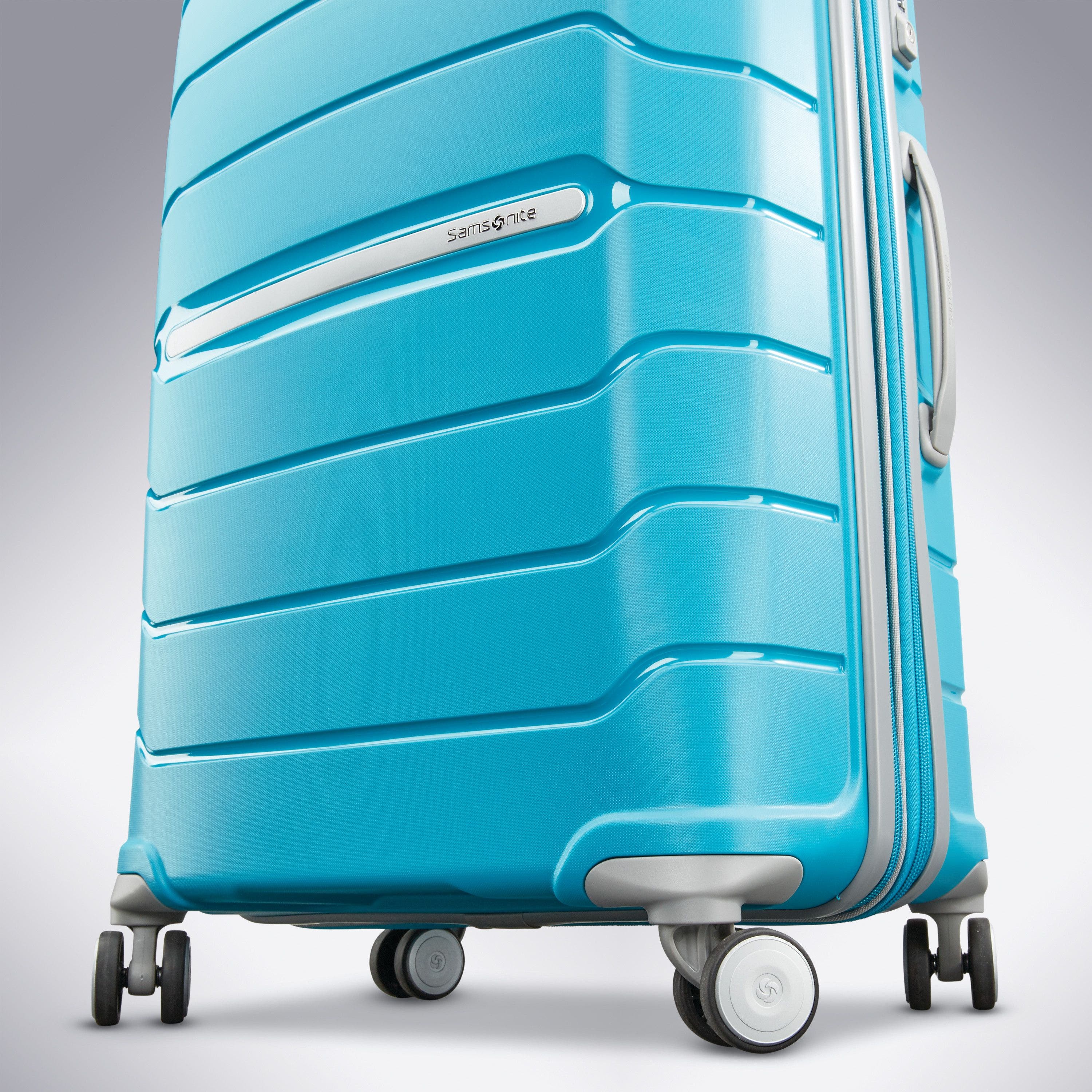Samsonite Freeform Checked-Large 28-Inch Hardside Expandable with Double Spinner Wheels, Alternate, color, Ocean Blue