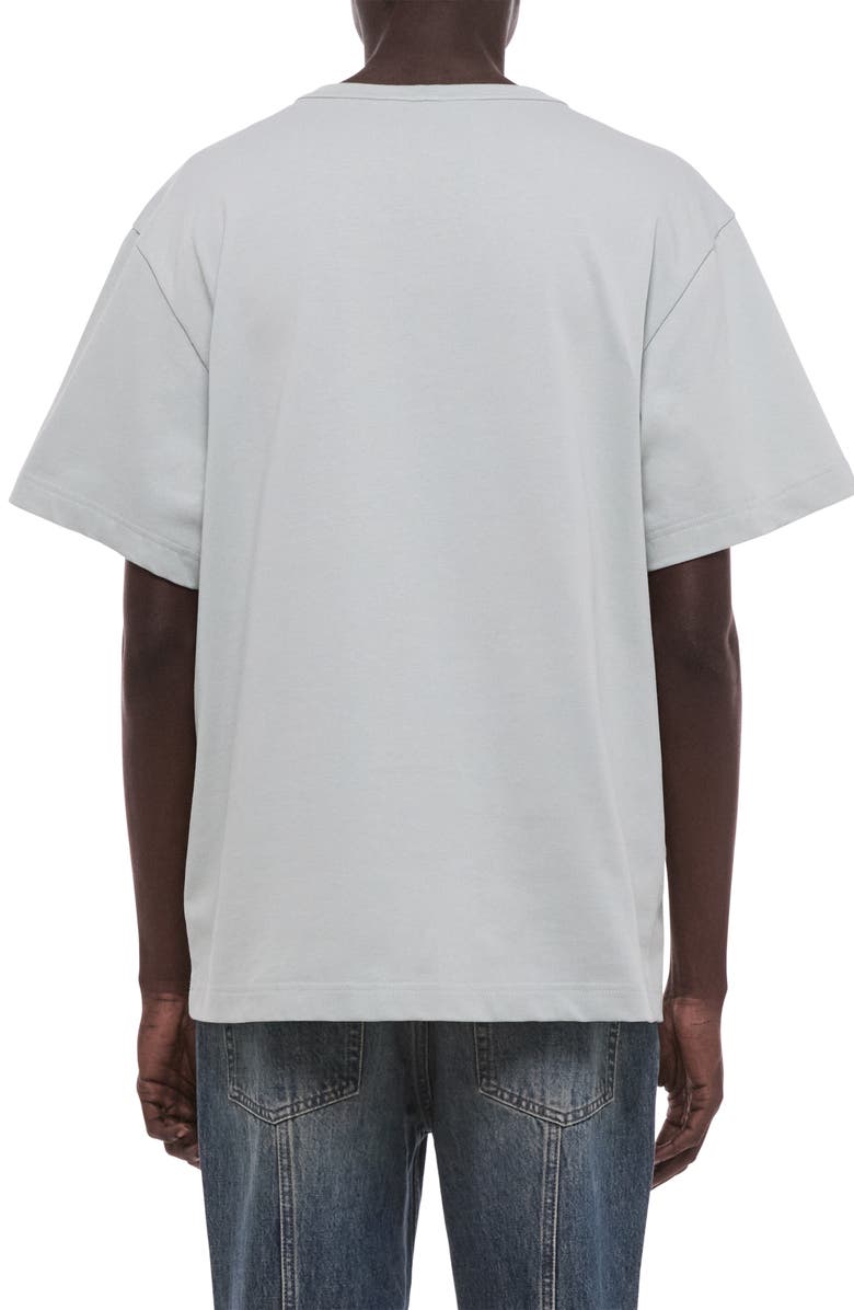 Helmut Lang Crumpled Logo Graphic T-Shirt, Alternate, color, Aqua Gray