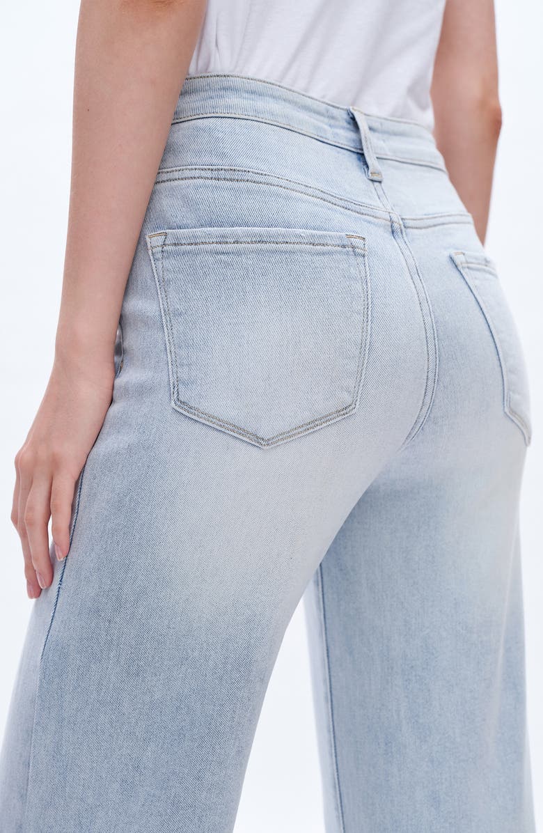 Bayeas High Waist Wide Straight Leg Jeans, Alternate, color, 