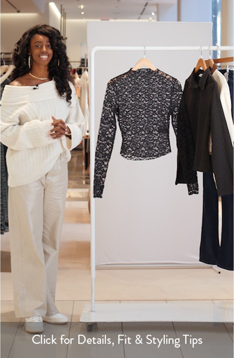 Hamptons Floral Lace Long Sleeve Top, sales video thumbnail