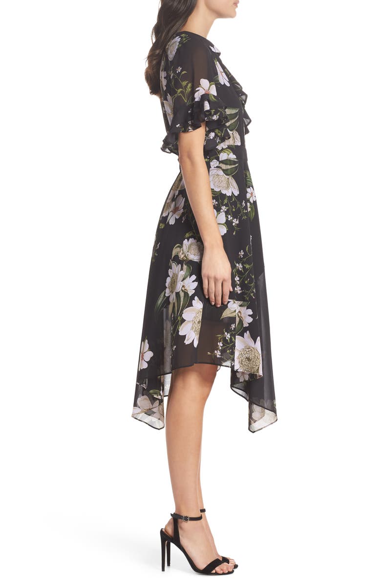 Ever New Floral Print Wrap Dress, Alternate, color,