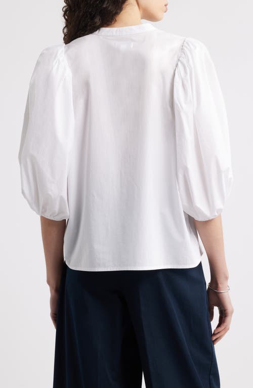 Nordstrom Puff Sleeve Shirt In White