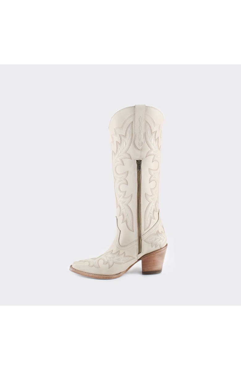 Buck & Brana Samira Leather Boots, Alternate, color, Ivory